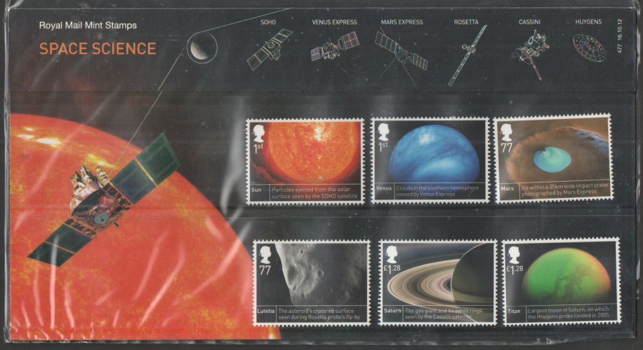 (image for) 2012 Space Science Royal Mail Presentation Pack 477 - Click Image to Close